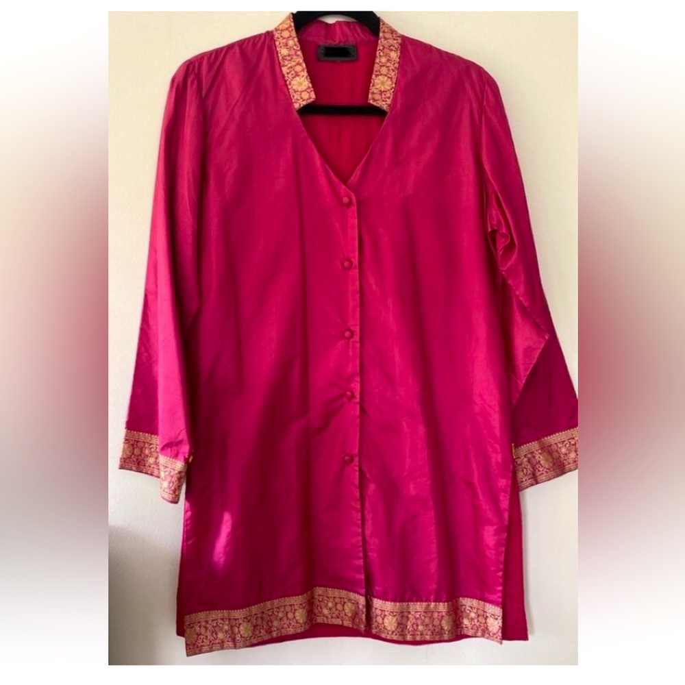 NWOT Pink silk blouse